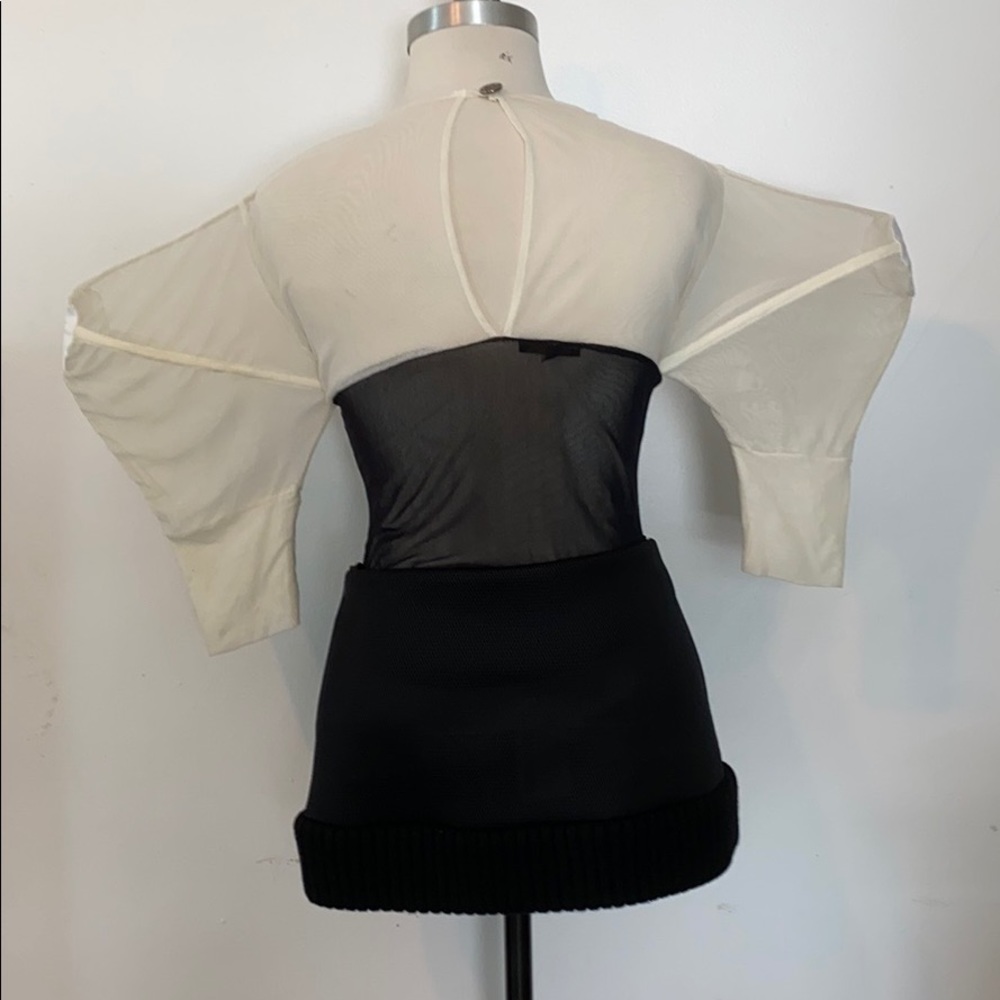 Belle N. Matisse Avant-Garde B And W Mesh Top - image 2